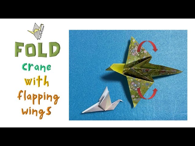 Crane with flapping wings origami - Easy origami for beginners ツル