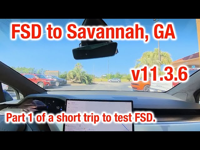 VR, Tesla Model X Plaid FSDBeta v11.3.6, Driving to Savannah, GA from nearby Flemington, GA part 1