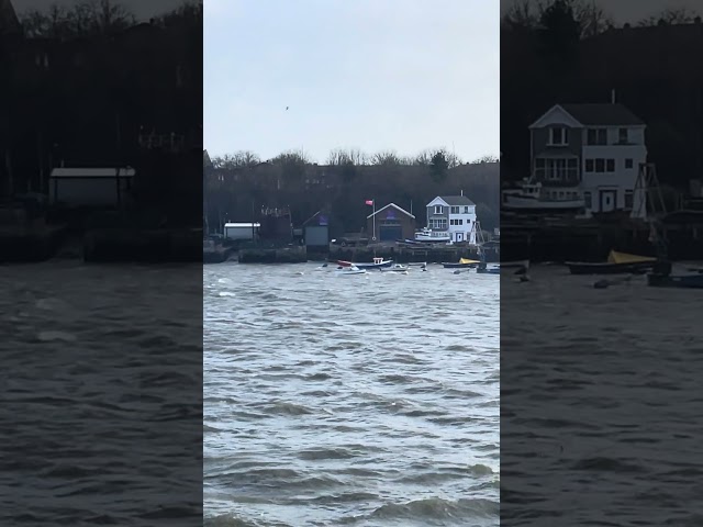 Fishing boats getting battered by storm Eowyn #stormeowyn #winds #views #northeast