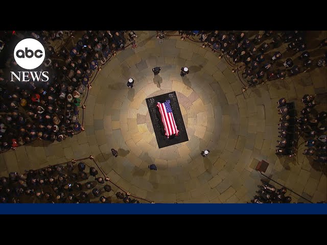 US longest-lived president, Jimmy Carter, lies in state in nation's capitol