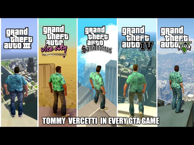 Tommy Vercetti Jumping From highest point in Every GTA Games (2001 - 2025)