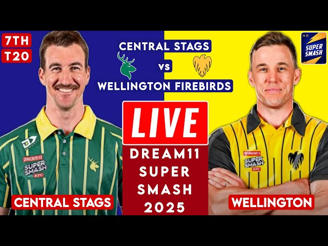 🔴 Super Smash Live | Central Stags Vs Wellington Firebirds Live | CS vs WEL Live Score & Commentary