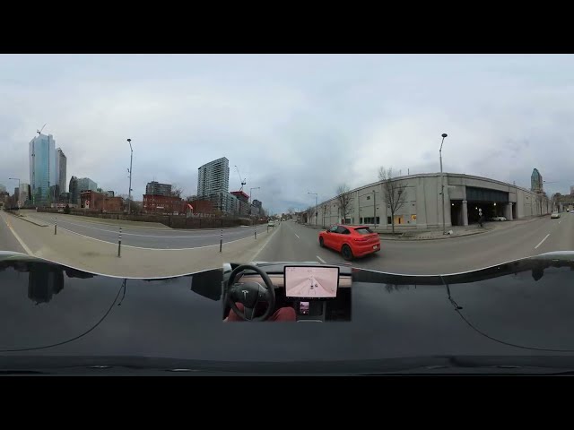 [360°] Downtown Montreal to Highway 10 - Tesla FSD Beta 10.69.25.2 🇨🇦