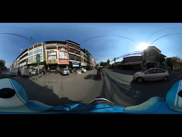 Asian Country Street View |  360 Degree Video | Driving on the Road