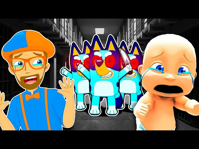 Baby and Blippi Escape Bluey Clone ARMY!