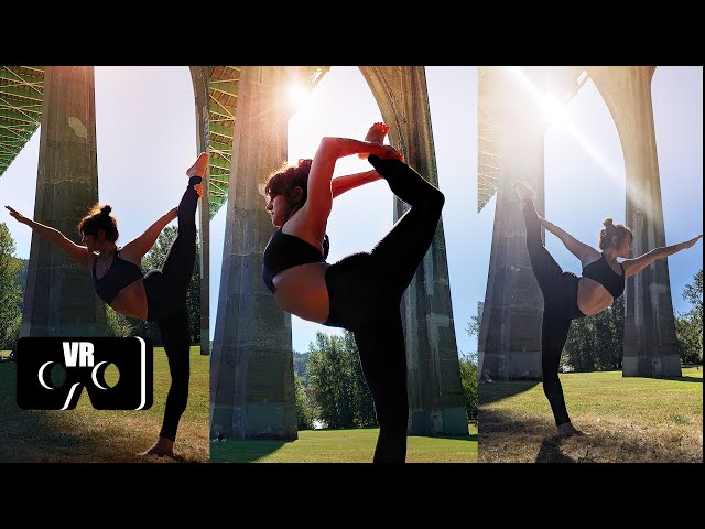 VR 180 3D Yoga Allie Yoga 5 Minute Beginner Yoga For Back Pain from Sitting - Vancouver Yoga