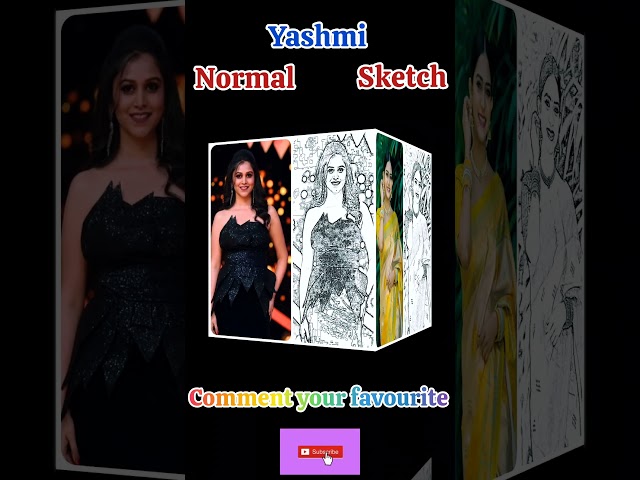 #serial actresses normal vs sketch #sketch #comparison #trendingshorts#shortsfeed #starmaa#zeetelugu