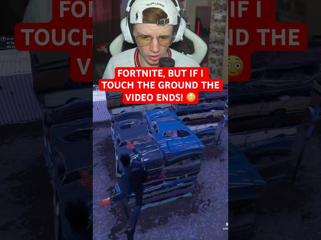 Fortnite, But If I Touch The Ground The Video Ends! 😳