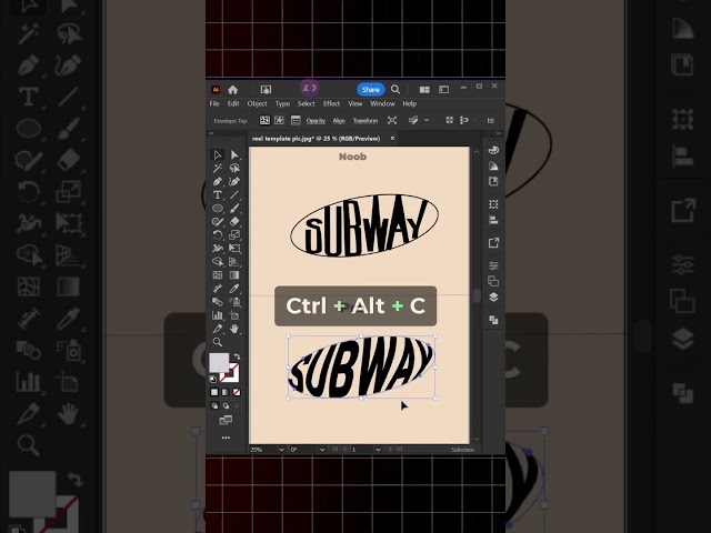 Adobe illustrator tutorial for beginners | text effect illustrator #short #graphicdesign