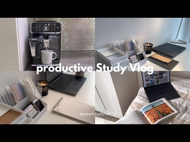 Productive study vlog | study morning, planning, coffee, taking notes