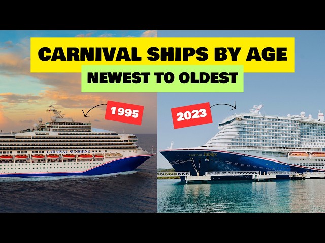 Carnival cruise ships by age: NEWEST to OLDEST