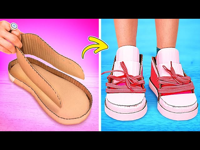 DIY Cardboard Sneakers 👟✨ Fun Papercrafts You Can Make at Home!