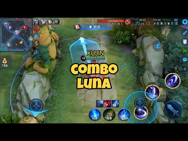 Combo Luna Gameplay Honor Of Kings China Server Hero Skill Tutorial Jungling Assassin HOK Global