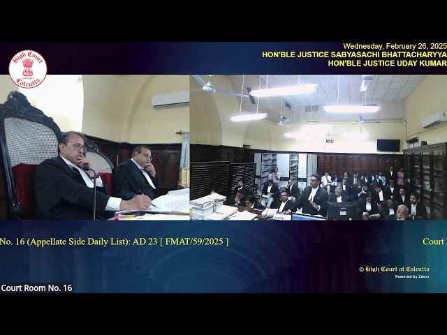 26 February 2025 | Court No. 16 | Live Streaming of the Court proceedings.