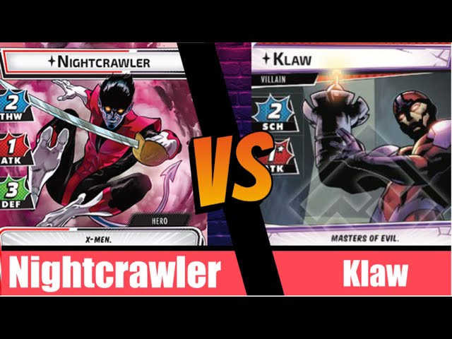 Marvel Champions | Nightcrawler | Vs Klaw | X-Men | Pre Con | Age of Apocalypse | Protection | Test