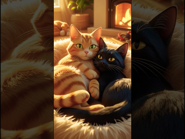 Valentine’s Day Miracle! Heartwarming Animated Cat Love Story #shorts #cat #valentinesday