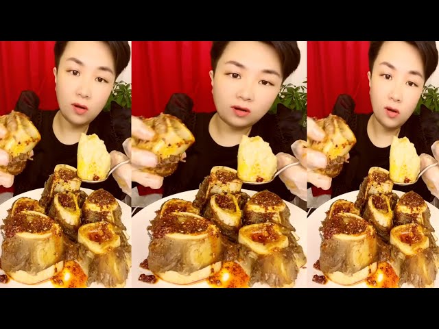 Eating bone marrow [Asmr mukbang]