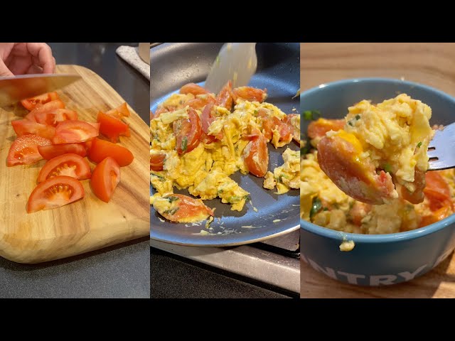 Tomato, egg and cheese - simple & healthy