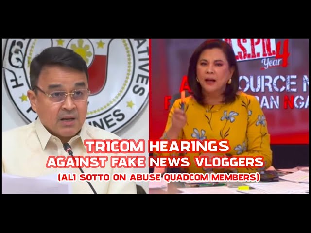 Tricom Hearing Against Fake News Vlogger