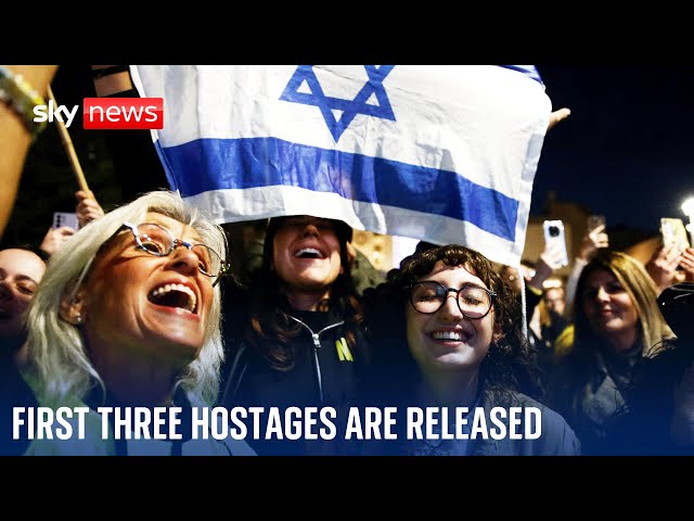 Three hostages returned to Israel, as 90 Palestinian prisoners set to be released