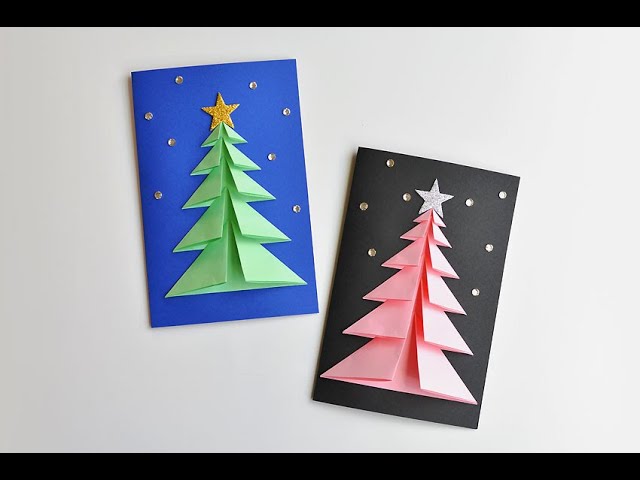 Christmas Tree Card | Easy 3D Paper Tree Card