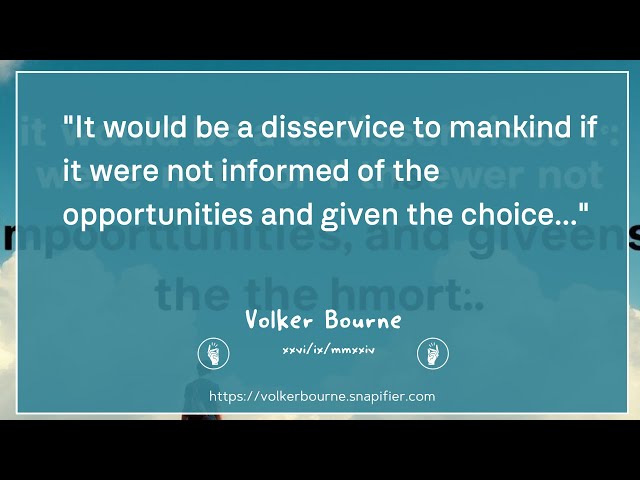 Volker Bourne Wepasnap ~  "It Would Be A Disservice...." Quote :  A Wepasnap - Snapifier  Video