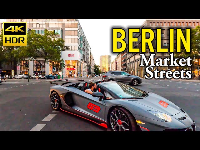 Walking through market area of Berlin Germany | 4K Ultra HDR