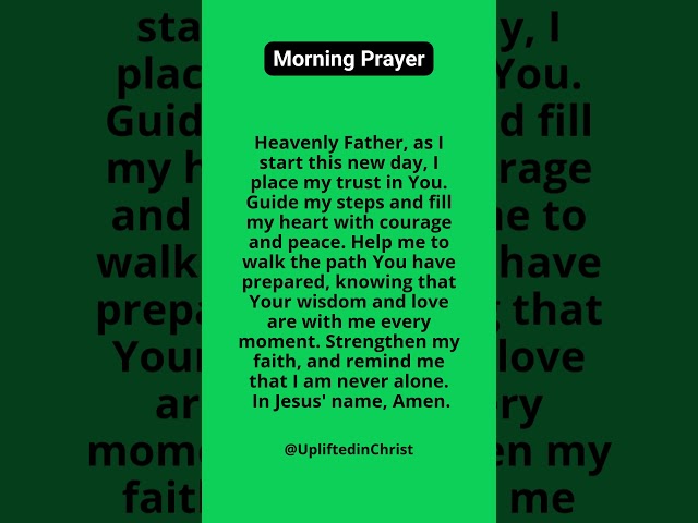 Morning Prayer | Trust God to Guide Your Path #morningprayer