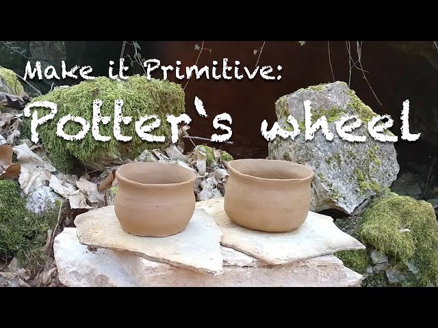 Primitive pottery 1: Potter's wheel from limestone slabs ⚱️