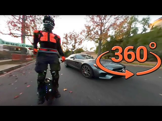 King Song 18L electric unicycle (EUC) in Beverly Hills, California - 2 of 2 ● 360° VR!