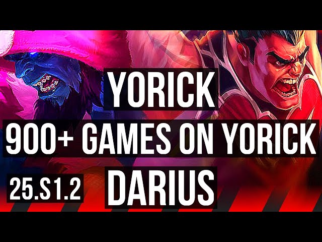 YORICK vs DARIUS (TOP) | 900+ games | KR Master | 25.S1.2