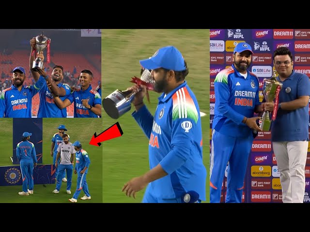 Rohit Sharma heart winning gesture for Harshit Rana after white wash England in Odi series