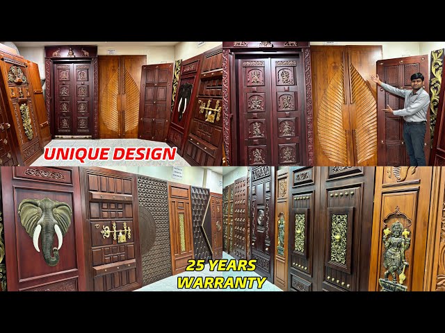 தேக்கு மர கதவுகள் | READYMADE WOODEN Door manufacturing | Cheapest Wood Main Doors | ARYA BHANGY