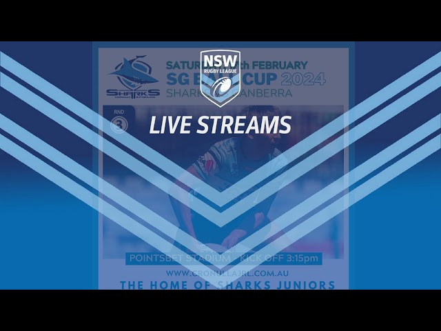 NSWRL 2024 - UNE SG Ball Cup Round 3 Live Sharks v Raiders