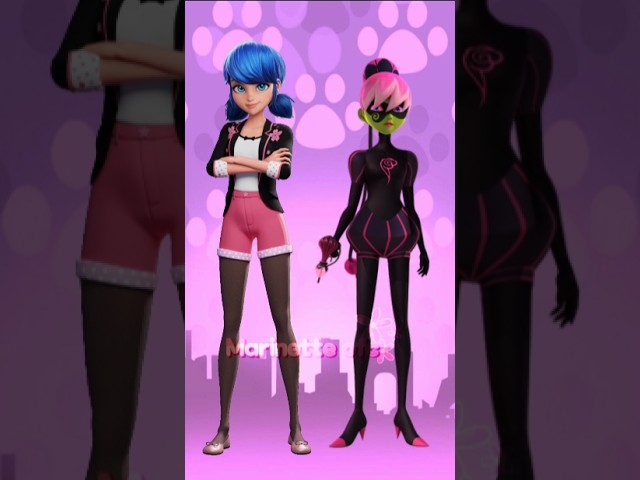 Marinette as akumatize character's style // #miraculous #shorts #viral #video #youtubeshorts