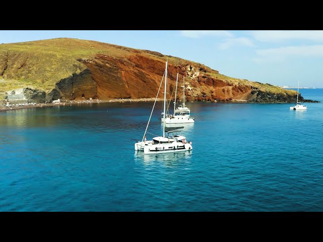 Luxurious Catamaran Cruise in Santorini, Greece