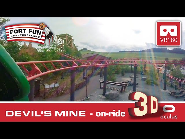 DEVIL´S MINE 3D Fort Fun on-ride VR Roller Coaster VR180 3D - Vekoma Junior #rollercoaster #vr180