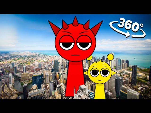 Incredibox Sprunki - City in 360° Video | VR / 8K | (Incredibox Sprunki Edition)