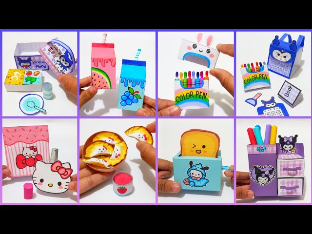 10 miniature craft ideas। Paper craft। Easy craft। Diy craft। Cute craft। School project। Origami।