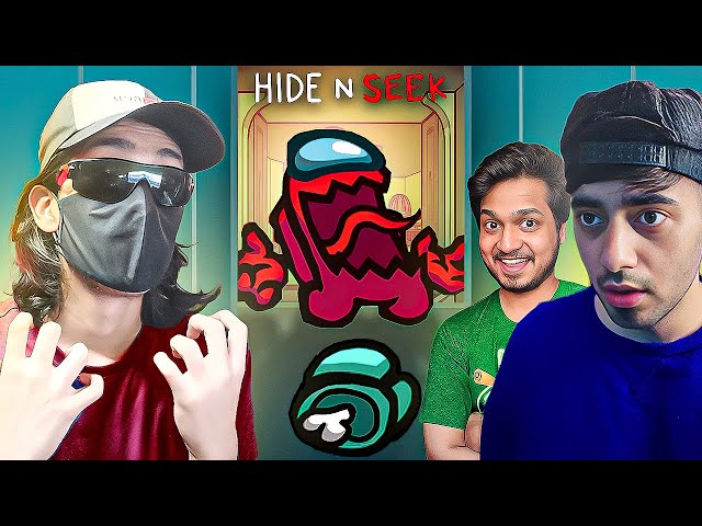 HIDE AND SEEK with FRIENDS in AMONG US *(crazy gameplay)*