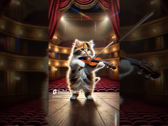 Curious Kitten: Fluffy’s Grand Violin Finale Ava Maria