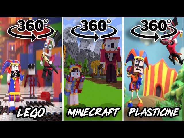 The Amazing Digital Circus Music Video - "Wacky World" Lego vs Minecraft vs Plasticine 360º VR