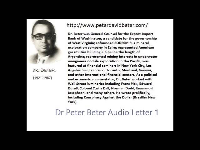 Dr. Peter Beter - Audio Letter 01 - Fort Knox; President Ford; Nelson Rockfeller - June 21, 1975