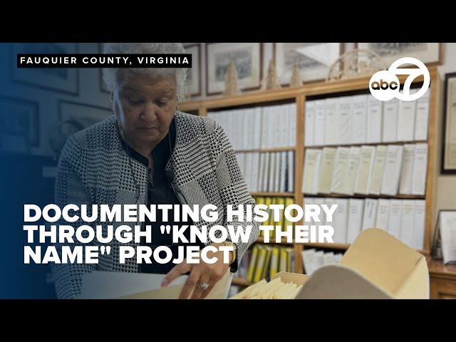 Know Their Names project creating a database of enslaved people who lived in Fauquier Co.