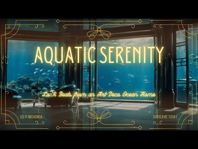 Aquatic Serenity: Lo-Fi Beats from an Art-Deco Ocean Home