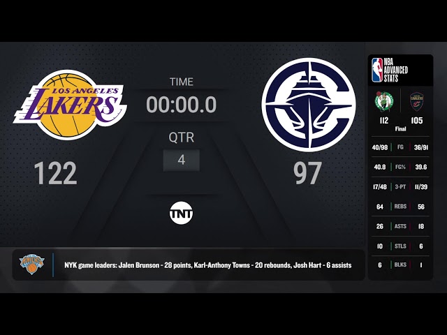 Los Angeles Lakers @ LA Clippers | TNT Live Scoreboard