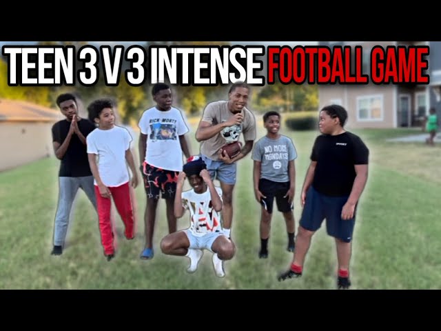 I PLAYED A 3 ON 3 FOOTBALL GAME VS RANKED HIGH SCHOOL PLAYERS😤! ( It Got Crazy)