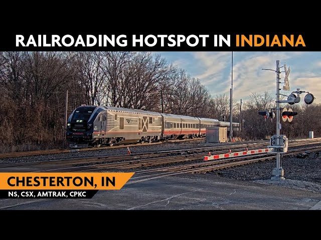 Porter Junction | Chesterton, Indiana, USA | LIVE Train Camera - Virtual Railfan