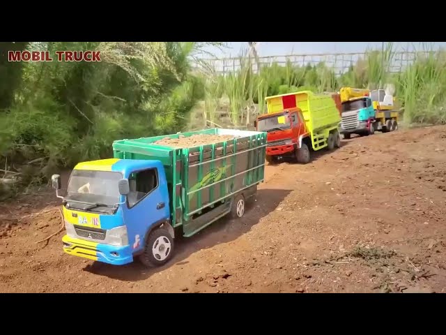 Proyek Jalan Tol Muatan Berat Mobil Truk Tronton Hino 500 Oleng Fuso 220ps Isuzu Giga Dump Truck