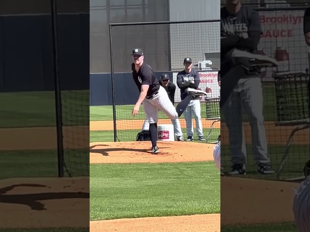 Carlos Rodón throws gas #shorts #mlb #springtraining #nyy #yankees